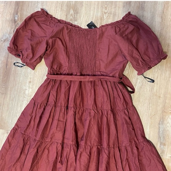 NWT City Chic Linen/Cotton Blend Maxi Dress - Picture 5 of 6